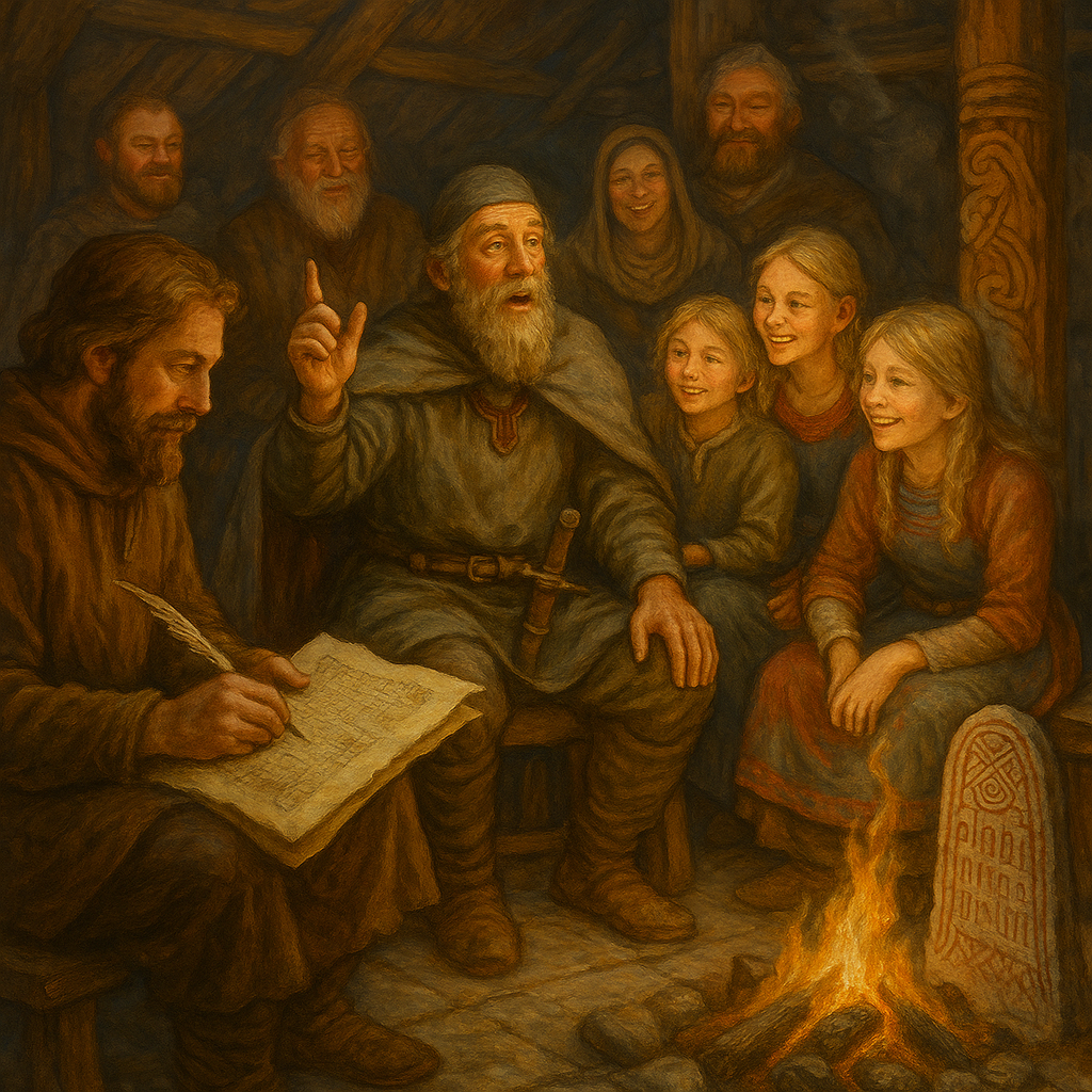 Szenische Darstellung von Sagas und archäologischen Funden der Wikingerzeit