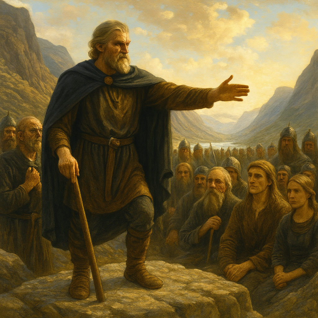 Thing – Wikinger Volksversammlung in felsiger Landschaft